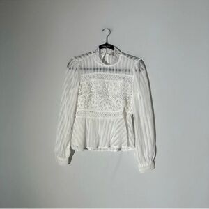 Elegant White Lace Blouse